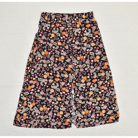 LOFT Dresses & Skirts - Loft Women's Midi Skirt Slit Floral Pull On Polyester Multicolor Size S